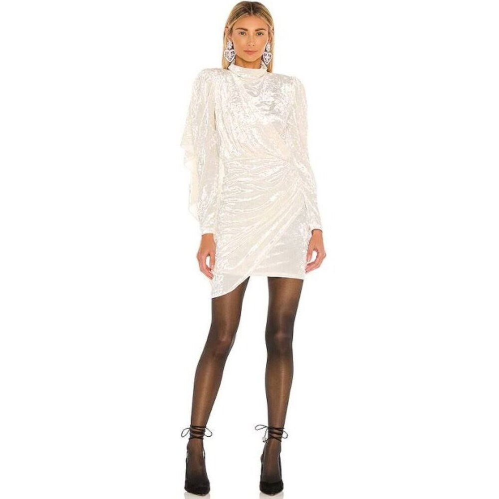 Ronny Kobo Adalee Dress Womens S Crushed Velvet Retro 80s Fairy Designer